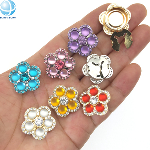 Cubiertas <span class=keywords><strong>de</strong></span> Botones con Cristales Dorados y Flores, Accesorios <span class=keywords><strong>de</strong></span> Aleación con Pedrería, Cubiertas <span class=keywords><strong>de</strong></span> Botones con Clip para Camisas, Mangas, Trajes, Decoración <span class=keywords><strong>de</strong></span> Gemelos - Product Image 5