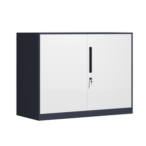 خزانة ملفات قصيرة بيضاء اللون طراز 760H مع أبواب فولاذية جانبية عريضة ورفوف للمكتب والصالة الرياضية والمدرسة - Product Image 3