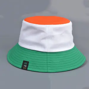 Design all'ingrosso personalizzato ricamo Logo Sombrero De Cubo a tesa larga all'aperto pescatore bianco Chapeau Seau reversibile cappello a secchiello