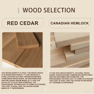 ساونا بخار جاف كهربائية صغيرة تعمل بالأشعة تحت الحمراء للاستخدام الخارجي مصنوعة من الخشب الصلب للفلل من شركة صينية - Product Image 3