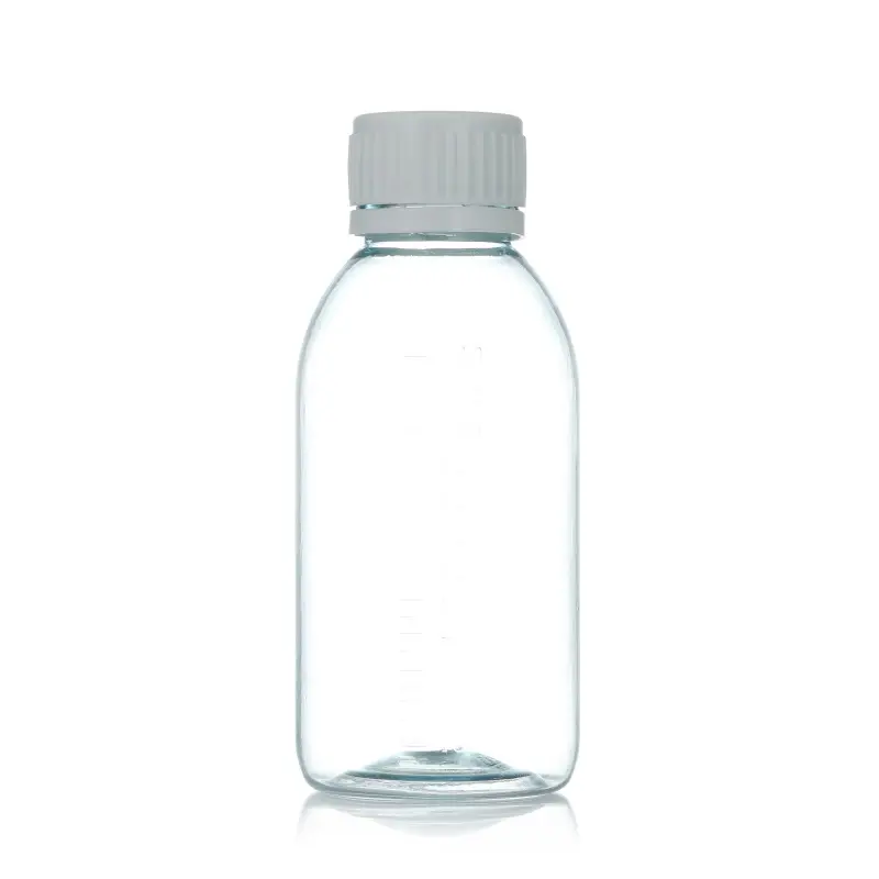 All'ingrosso chiaro bocca larga capsule bottiglie di compresse di medicina pillole bottiglie di imballaggio con scala