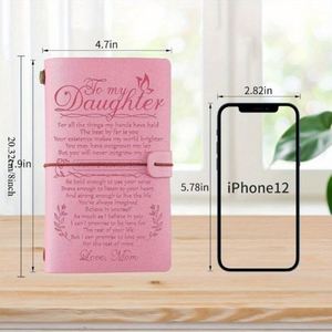 140 Page Thermal Binding Leather Mini <b>Refillable</b> Journal Notebooks Graduation Christmas Birthday Mothers Day Gifts with <b>Pen</b> - Product Image 2