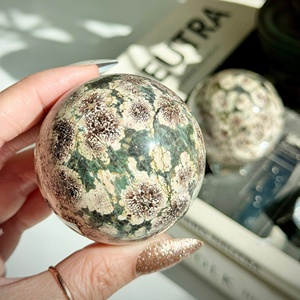Esfera de Ágata Verde de Estilo Bohemio de Alta Calidad al por Mayor, Piedra de Cristal Natural para Decoración del Hogar Única y Regalos Navideños - Product Image 6