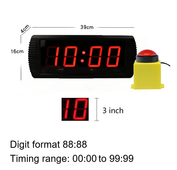 3 pulgadas, 4 dígitos, rojo