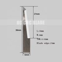 Lame vibrante IECHO, lame industrielle épaisse et allongée, lame de coupe 45*6*1mm pour machines-outils CNC