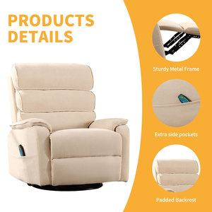 वैनबो आधुनिक इलेक्ट्रिक पावर/मैनुअल यूरोपीयन कपड़े आलसी रॉकर रिक्लियर लिविंग रूम अपार्टमेंट होटल विला मालिश के लिए सोफा - Product Image 3