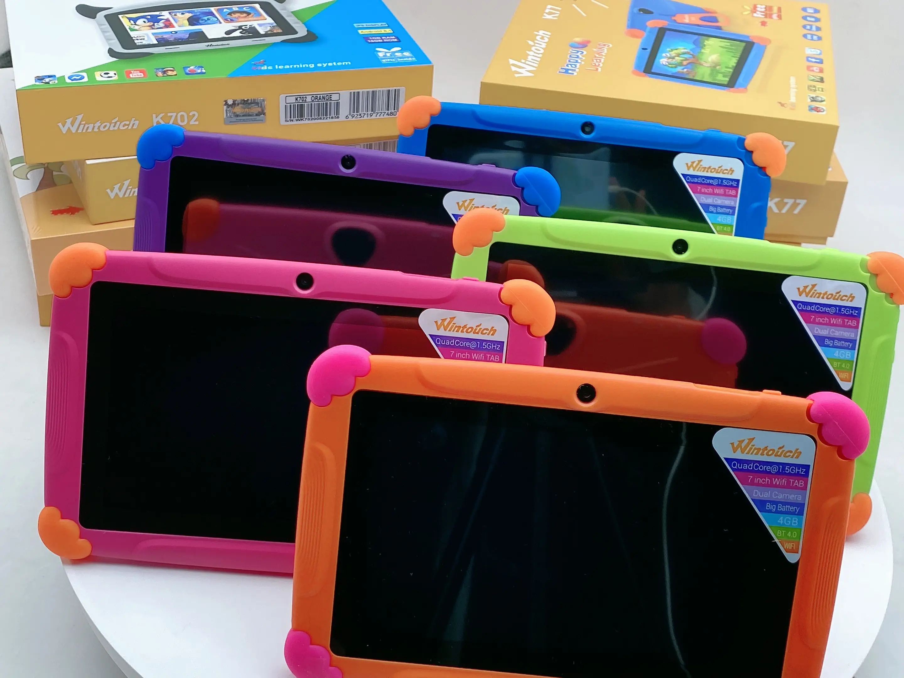 Детский Обучающий планшет с пользовательским логотипом Android 7 дюймов, Детский обучающий планшет для детей