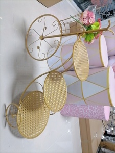 Décoration de mariage en métal doré, supports de gâteau à 3 étages pour fête, vente en gros, Offre Spéciale - Product Image 6