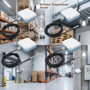 4 Conjuntos de Sensores de Temperatura Inalámbricos IoT, Sensor de Monitoreo de Temperatura Inalámbrico a Prueba de Agua, Sensor de Temperatura Industrial - Product Image 1