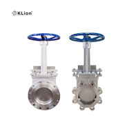 Vanne à opercule manuelle KLION PZ73 en acier inoxydable 304, haute température, type couteau, à bride, pour décharge d'eau, de boues et de scories, certifiée ISO