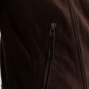 Veste en cuir suédé pour homme, qualité supérieure, prix avantageux, automne-hiver, design personnalisé, coupe ajustée, style motard classique. - Product Image 5