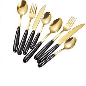 Ensemble de couverts de voyage 24 pièces en acier inoxydable, écologiques, durables, minimalistes, motif martelé, couteau, fourchette, cuillère - Product Image 1