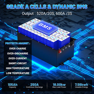 미국 스톡 72V 73.6V 105Ah 리튬 골프 카트 배터리 200Amp BMS 6000 + 사이클 최대 출력 18.4KW 충전기 15A ,LCD 및 모바일 APP - Product Image 3