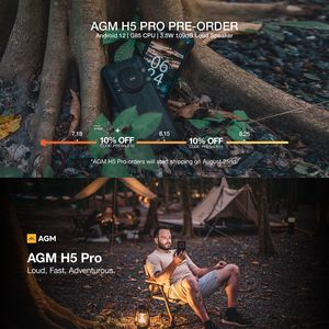 <span class=keywords><strong>AGM</strong></span>-teléfono móvil resistente a prueba de agua <span class=keywords><strong>H5</strong></span> <span class=keywords><strong>Pro</strong></span>, versión de la UE, con cámara de visión nocturna, 128GB + 8GB, identificación de huellas dactilares - Product Image 3