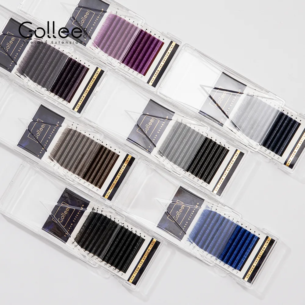 Gollee Eyelash Manufacturer Custom YY Shape Lash Extension Professional Y Lash C Curl Lash Extensions