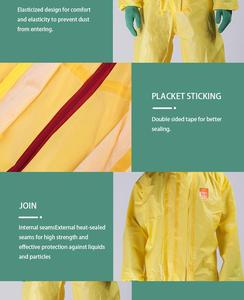 Todos los tamaños Mono desechable SMS Amarillo Ropa DE SEGURIDAD traje mono desechable - Product Image 5