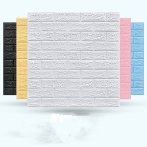 Venta al por mayor 70*77cm <span class=keywords><strong>blanco</strong></span> 3D <span class=keywords><strong>ladrillo</strong></span> pared pegatina impermeable XPE espuma <span class=keywords><strong>vinilo</strong></span> <span class=keywords><strong>papel</strong></span> pintado Peel Stick a prueba de humedad para Baño - Product Image 1