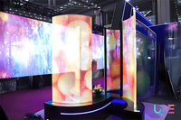 Film transparent en cristal, écran flexible adhésif, affichage vidéo LED pour la publicité en magasin, vitrine de magasin, centre commercial
