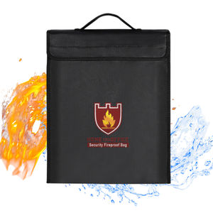 Waterproof Fireproof <strong>Briefcase</strong> Secure Document Bag for Business Fireproof Pouch Cash <strong>Box</strong> Laptop Bag Safe <strong>Storage</strong> File Envelope - Product Image 1