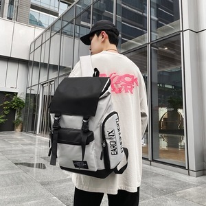 Men's Fashion <b>Large</b> <b>Capacity</b> <b>Backpack</b> Trendy Business School Travel Bag Zipper Laptop Bag - Product Image 1