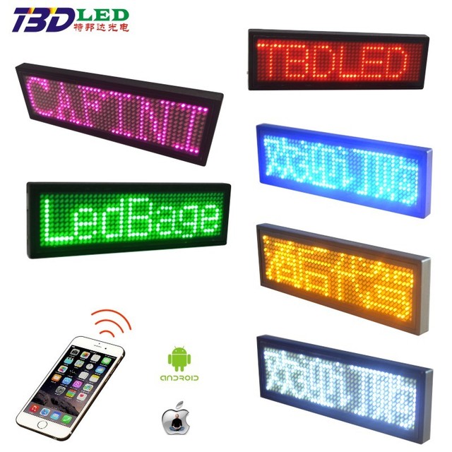 Customizable LED Name Tag Black Frame Real-Time Display for Indoor Use-OEM Digital Poster for Retail Store Welcome Display