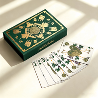 Cartes à Jouer Personnalisées avec Illustration Artistique, Motif Rétro de Dessin Animé, Estampage à Chaud, Papier Épais Couché pour Cadeau et Jeu de Table