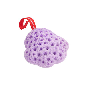 Esponja de baño para bebés con forma de manzana, color morado de ensueño, suave, con forma de panal, para bebés de 0 a 12 meses - Product Image 1