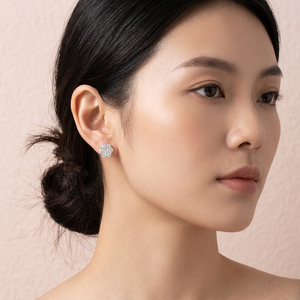 925 Sterling <b>Silver</b> Rhodium Plated Round Cut Natural Diamond Ladies Stud Earrings Womens 1.44 Ct Trendy <b>Wedding</b> Jewelry 9mm - Product Image 2