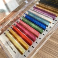 Extensions de cils colorées personnalisées, douces, multicolores arc-en-ciel, en plateaux Cashmerelash, marron, marque privée