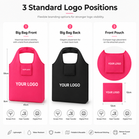 Premium Ripstop Polyester Faltbare Einkaufstasche mit Individuellem Logo für Wiederverwendbare Lebensmitteltasche und Tragbare Werbetasche