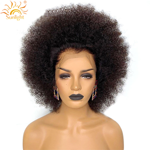 Pelucas <span class=keywords><strong>de</strong></span> Cabello Humano Rizado Afro Pixie Cut, Peluca <span class=keywords><strong>de</strong></span> Cabello Humano con Frente <span class=keywords><strong>de</strong></span> Encaje Completo, Pelucas Frontales <span class=keywords><strong>de</strong></span> Encaje Baratas 100% Cabello Humano para Mujeres - Product Image 5