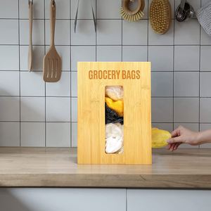 Dispensador de Bolsas de Basura de Bambú de Alta Calidad, Organizador de Bolsas de Basura, Soporte para Rollos de Bolsas de Basura para Cocina - Product Image 5
