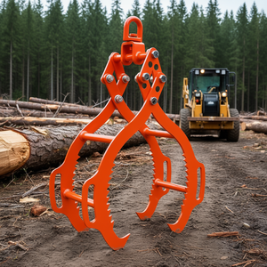 Pince à grappes forestière en acier massif de 32 pouces à 4 griffes pivotantes pour levage - Product Image 2
