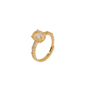 Anillo <span class=keywords><strong>de</strong></span> Cristal Natural S925 <span class=keywords><strong>de</strong></span> <span class=keywords><strong>Plata</strong></span> Pura Chapado <span class=keywords><strong>en</strong></span> <span class=keywords><strong>Oro</strong></span> con Amatista y Cristal Amarillo - Product Image 5