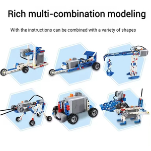 310 + Pcs 8in1 Trẻ Em DIY Kỹ Sư Cơ Khí Học Tập Lập Trình Robot Con Chó Robot Bộ Dụng Cụ Hơi Nước Đồ Chơi Xây Dựng Khối Thiết Lập - Product Image 3