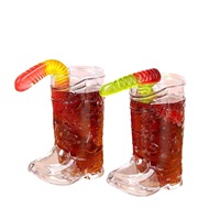 Nouvelles verres à vin en plastique en forme de bottes de cowboy, thème western, pour fête, verres à vin transparents, petits verres à vin, fournitures pour enterrement de vie de jeune fille