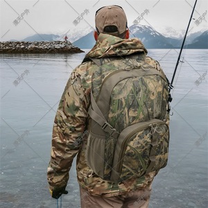 Outdoor Camouflage Backpack 20-35L Water Resistant Tactical Training Camping Mountaineering Unisex <b>Webbing</b> <b>Straps</b> - Product Image 2