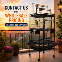 Durable 	 Cages et nichoirs pour oiseaux – Cage à oiseaux mobile de grande taille pour papagaios, avec serrure de type papagaios, cage pour canaris