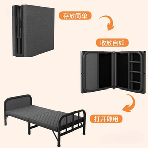 Hiện Đại Duy nhất Nữ Hoàng Kích thước có thể gập lại mở rộng sắt giường cho văn phòng nhà dành cho người lớn Nap cho thuê nhà ký túc xá kho sử dụng khung kim loại - Product Image 4