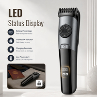 Tondeuse à cheveux portable PRITECH, étanche IPX7, longueur de coupe réglable, tondeuse sans fil, écran LED, charge rapide Type-C