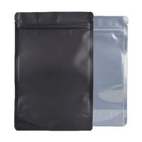Emballage de sac en mylar de taille personnalisée pochette sur pied à l'épreuve des enfants avec fenêtre transparente en plastique alimentaire PE jetable à fermeture éclair en feuille d'aluminium
