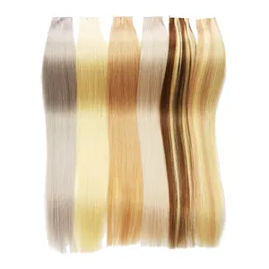 Aliexpress Showjarlly pelo nuevo luz piano color #4/27 de la armadura del pelo barato al por mayor virginal brasileño pelo recto sedoso