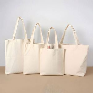 Sac fourre-tout en toile de coton de taille standard avec impression par sublimation de logo personnalisé, promotionnel - Product Image 1