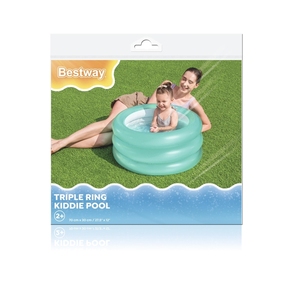Bestway 51033 gia đình bên nước trẻ em ba vòng PVC đóng mở trên mặt đất ngoài trời Hồ bơi bơm hơi - Product Image 2