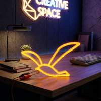 Enseigne néon LED personnalisée orange et jaune, décor mural à intensité variable alimenté par USB pour café, bar, bar tiki, fête, cadeau style hawaïen