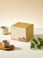 Boîte d'emballage pour théière en carton écologique réutilisable autoportante avec laminage mat, fermeture magnétique, portable et étanche