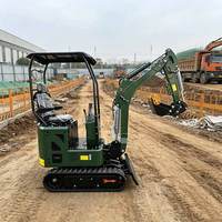 Mini Excavadora Multifuncional Económica, Excavadora a Escala 1:35 para Obras de Construcción