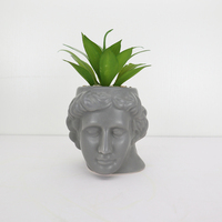 Pot de fleurs succulent en céramique, 1 pièce, avec visage, planteuses pour plantes