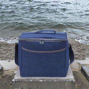 Sac isotherme tactique d'extérieur en polyester rayé, réutilisable, 12L, imperméable, avec fermeture éclair et poignée, pour le déjeuner - Product Image 3