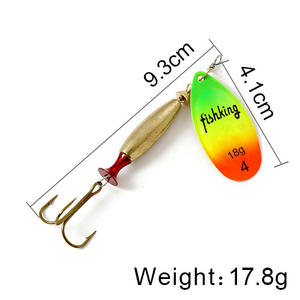 13 لون طويل الزهر 4 #-18g 5 #-24g إغراء الدوار الطعم ملعقة السحر رمح المعادن إغراء الصيد باس الطعم الثابت مع خطافات - Product Image 6